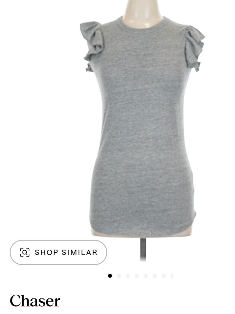 Chaser Heather Gray Ruffle Sleeve Tank